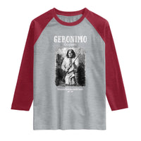 Geronimo Apache Leader American Indian History Raglan Shirt