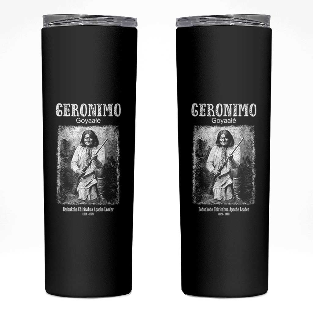 Geronimo Apache Leader American Indian History Skinny Tumbler