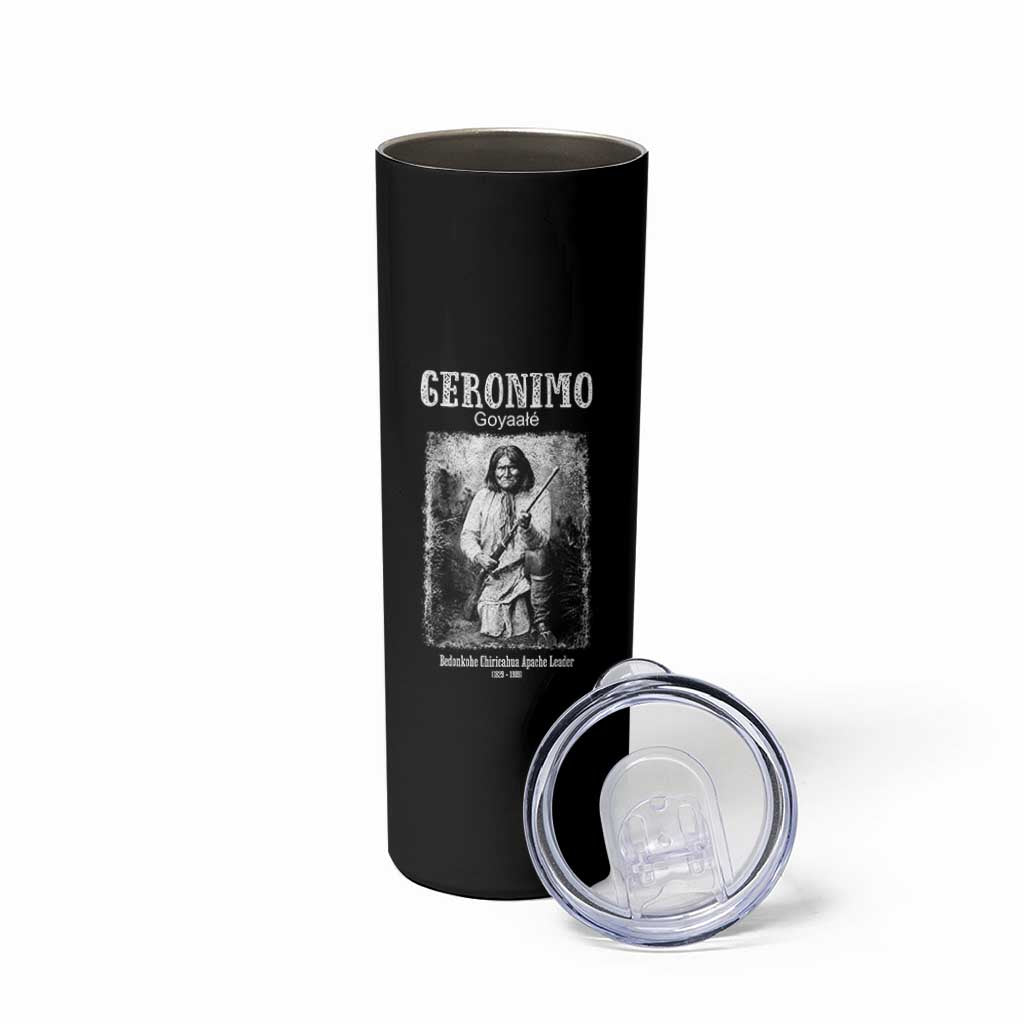 Geronimo Apache Leader American Indian History Skinny Tumbler