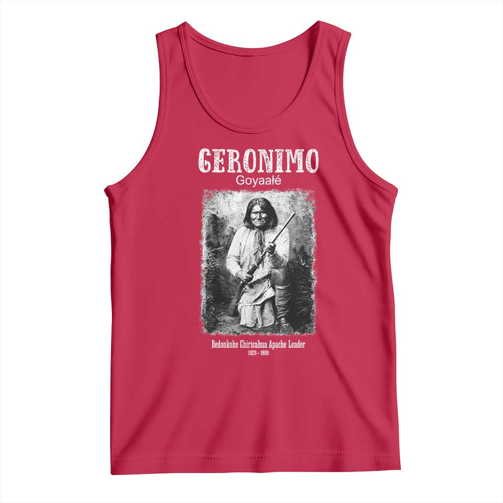 Geronimo Apache Leader American Indian History Tank Top