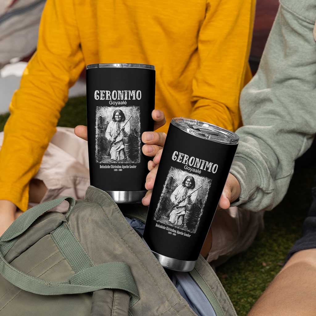 Geronimo Apache Leader American Indian History Tumbler Cup