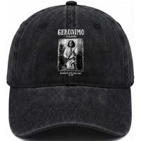 Geronimo Apache Leader American Indian History Washed Cotton Baseball Cap