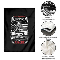 Apache Tribe Native American Indian Pride Garden Flag I Was Not Born In America