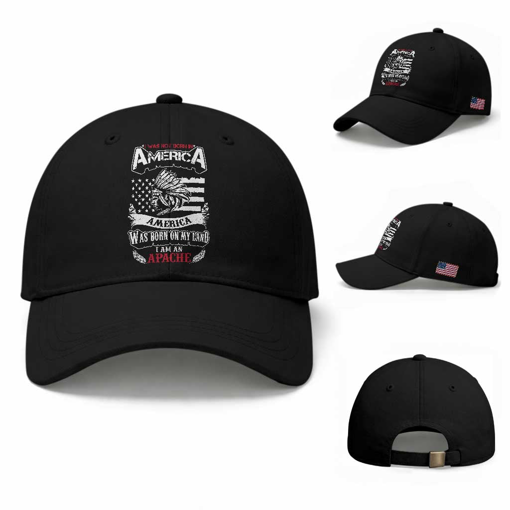 Apache Tribe Native American Indian Pride Baseball Cap I Was Not Born In America
