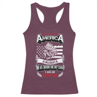 Apache Tribe Native American Indian Pride Racerback Tank Top I Was Not Born In America