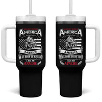 Apache Tribe Native American Indian Pride Tumbler With Handle I Was Not Born In America