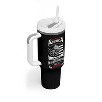 Apache Tribe Native American Indian Pride Tumbler With Handle I Was Not Born In America