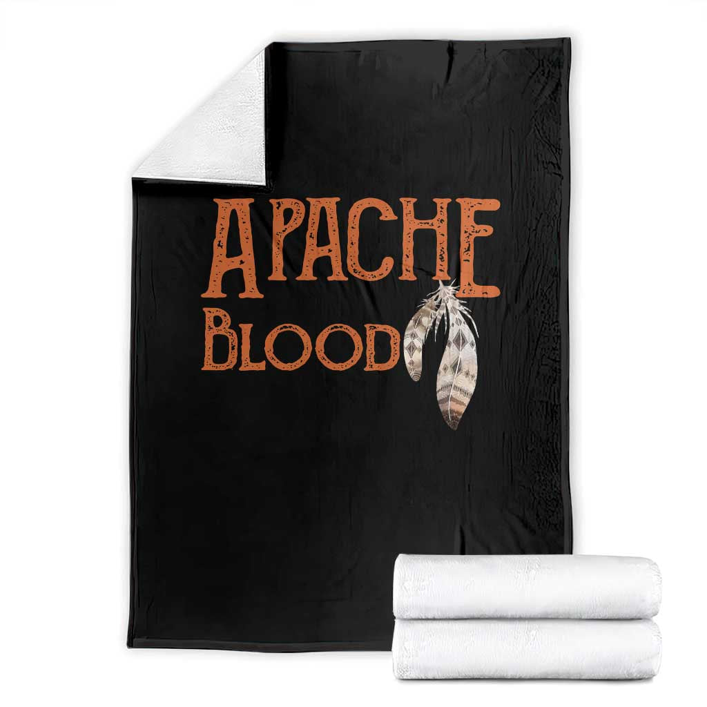 Apache Blood Roots for Proud Native American Peoples Throw Blanket