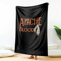 Apache Blood Roots for Proud Native American Peoples Throw Blanket