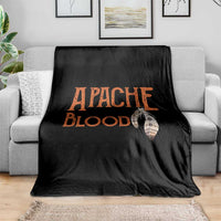 Apache Blood Roots for Proud Native American Peoples Throw Blanket