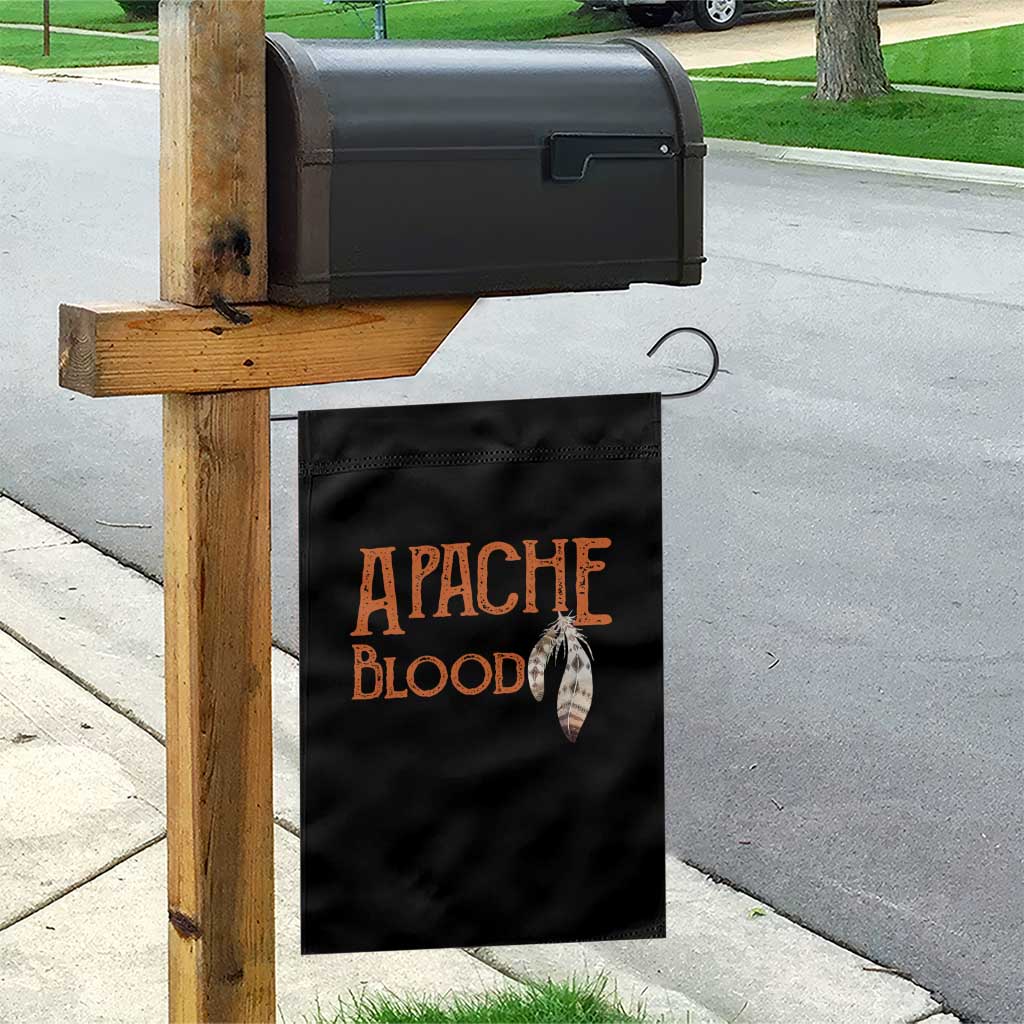 Apache Blood Roots for Proud Native American Peoples Garden Flag