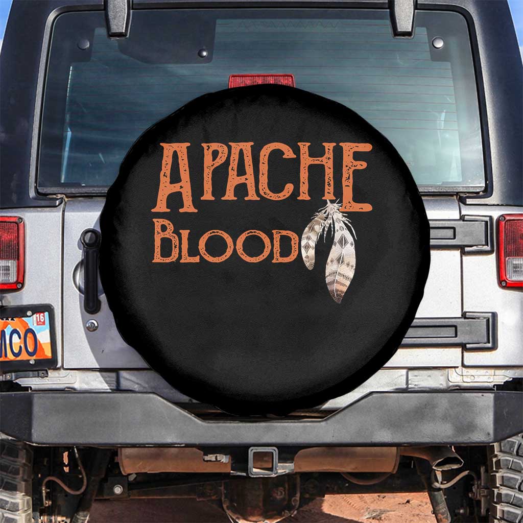 Apache Blood Roots for Proud Native American Peoples Spare Tire Cover