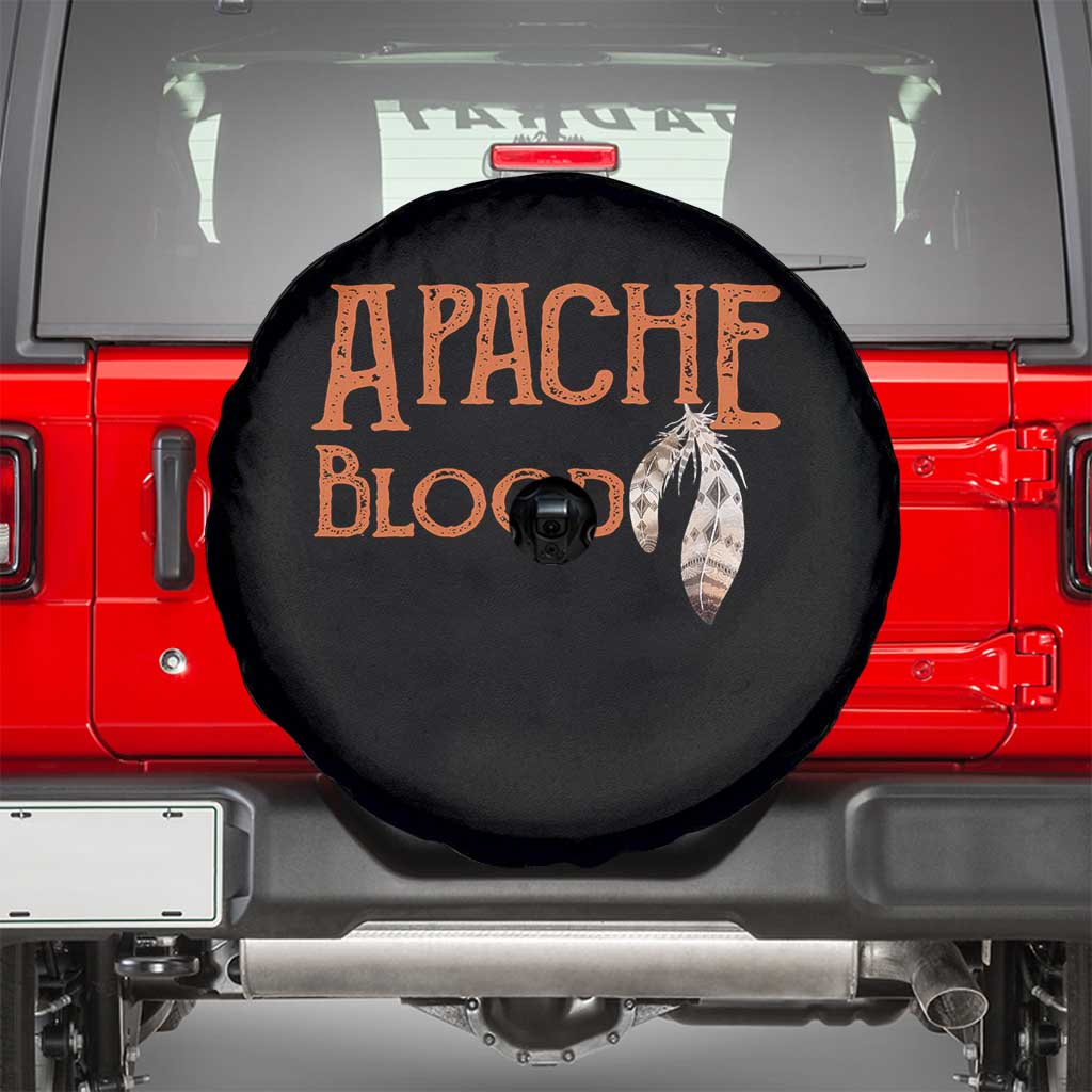 Apache Blood Roots for Proud Native American Peoples Spare Tire Cover