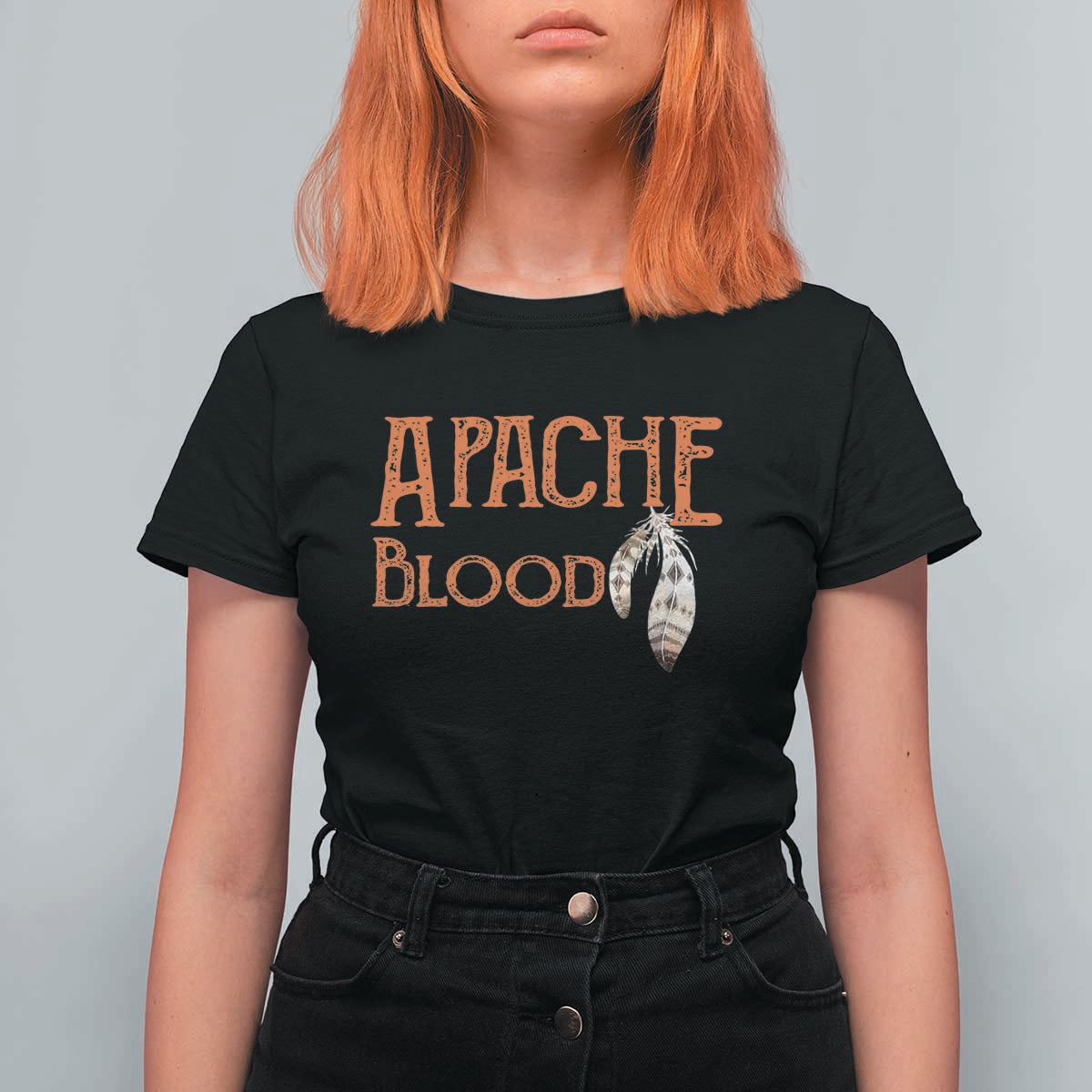 Apache Blood Roots for Proud Native American Peoples T Shirt For Women