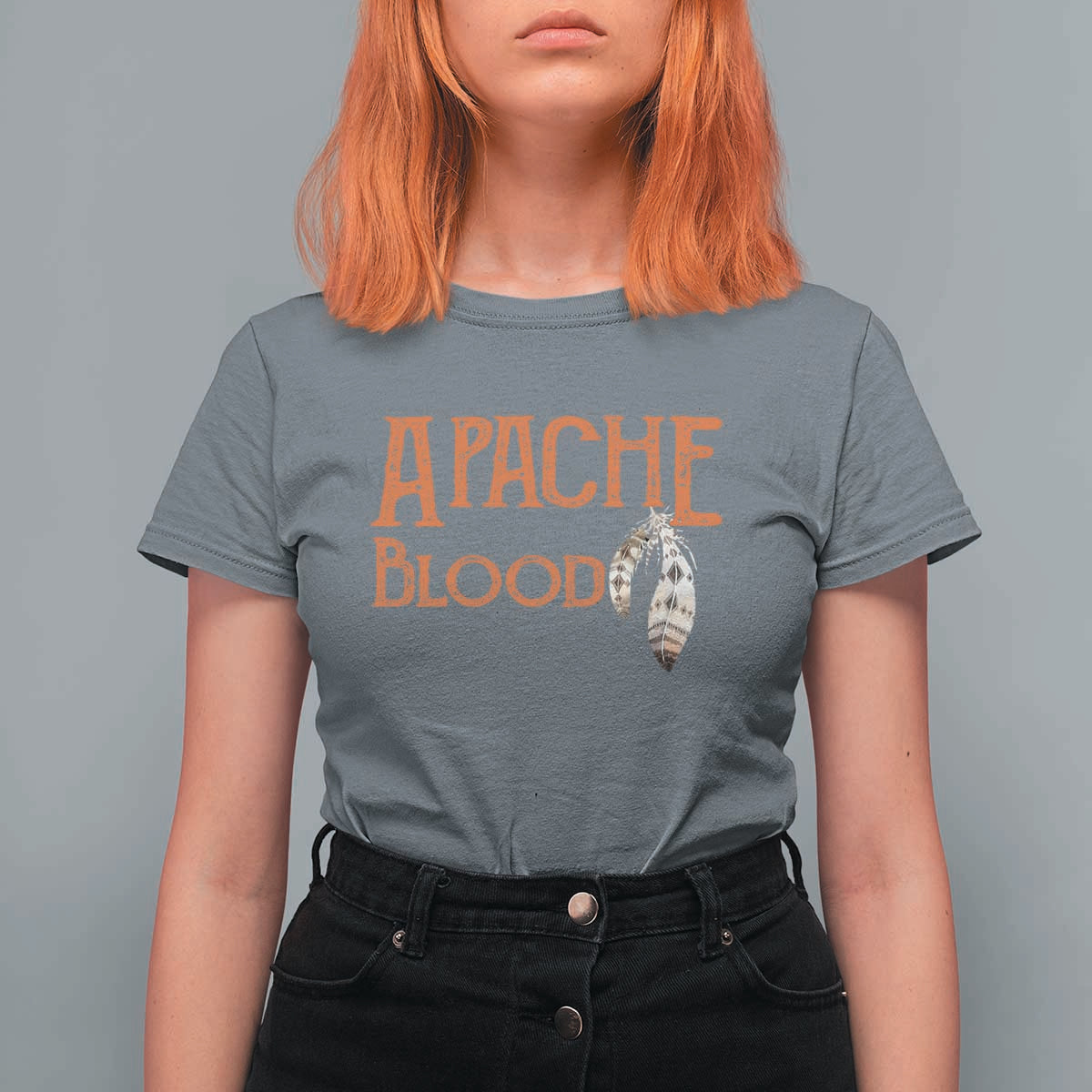 Apache Blood Roots for Proud Native American Peoples T Shirt For Women