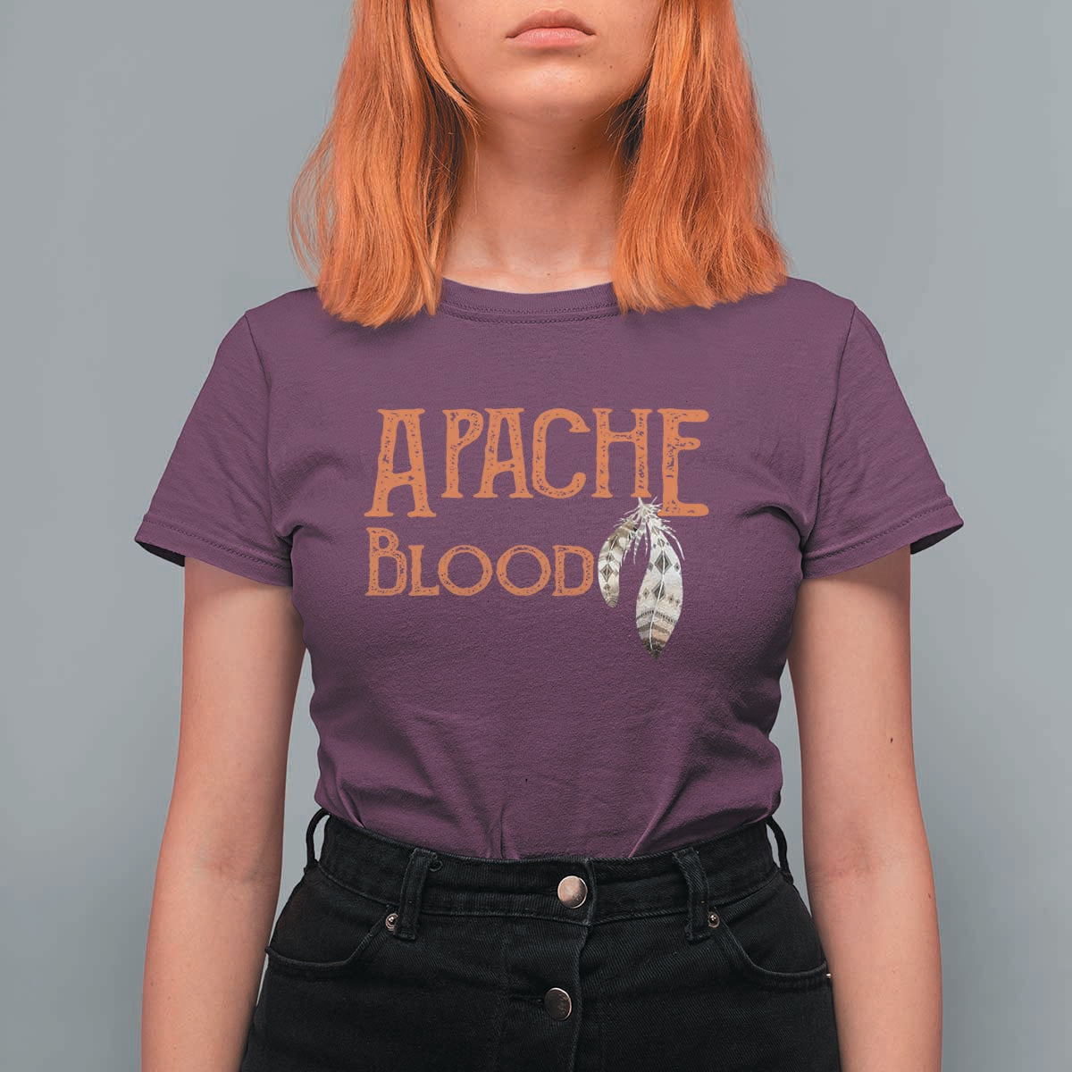 Apache Blood Roots for Proud Native American Peoples T Shirt For Women