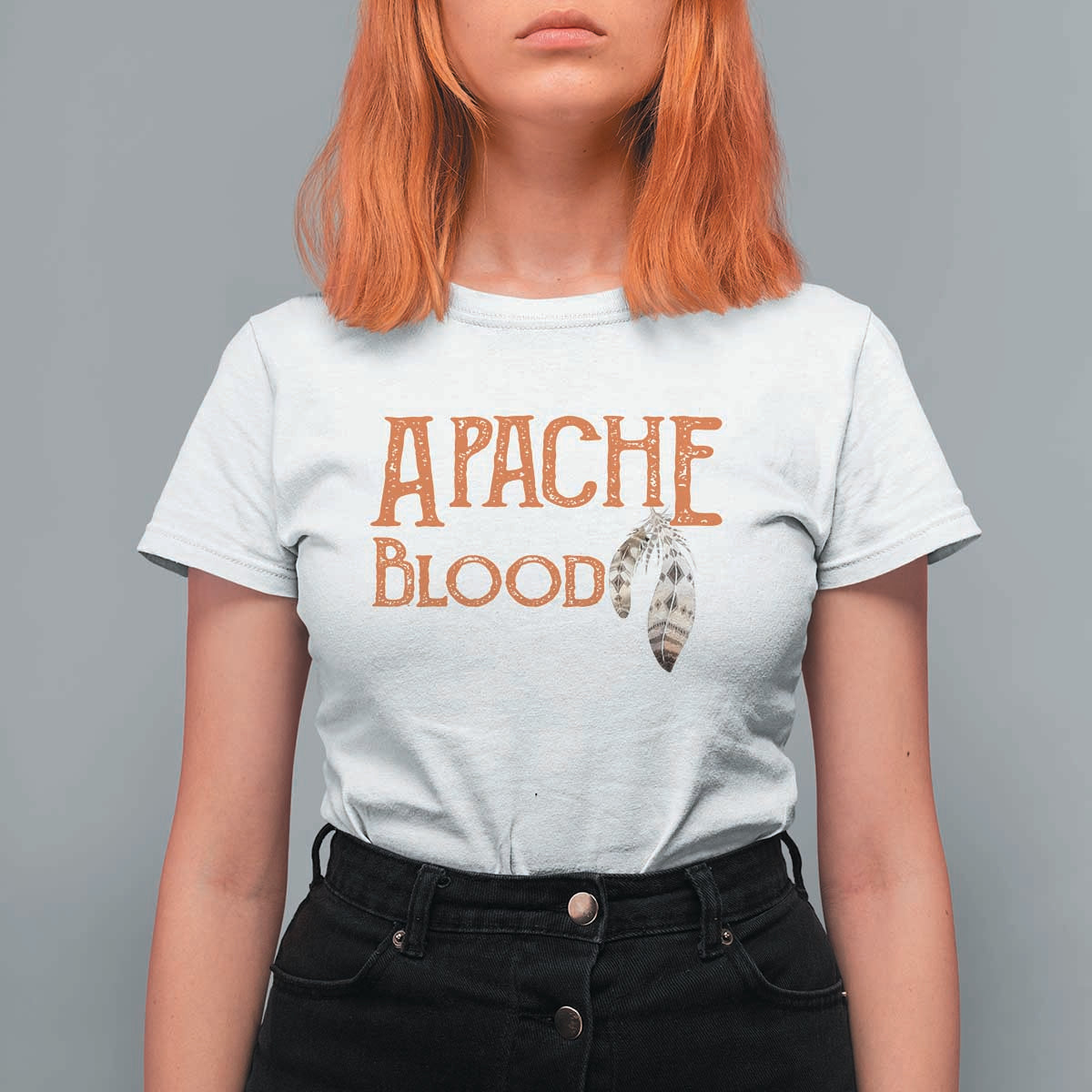 Apache Blood Roots for Proud Native American Peoples T Shirt For Women