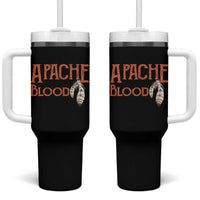 Apache Blood Roots for Proud Native American Peoples Tumbler With Handle