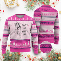 That's Not What I Said Ugly Christmas Sweater Christian Jesus Faith Meme Quote