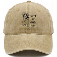 That's Not What I Said Washed Cotton Baseball Cap Christian Jesus Faith Meme Quote