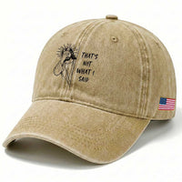 That's Not What I Said Washed Cotton Baseball Cap Christian Jesus Faith Meme Quote
