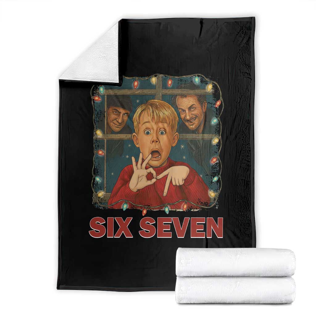 67 Six Seven Christmas Meme Throw Blanket Funny Family Xmas Movie - Wonder Print Shop