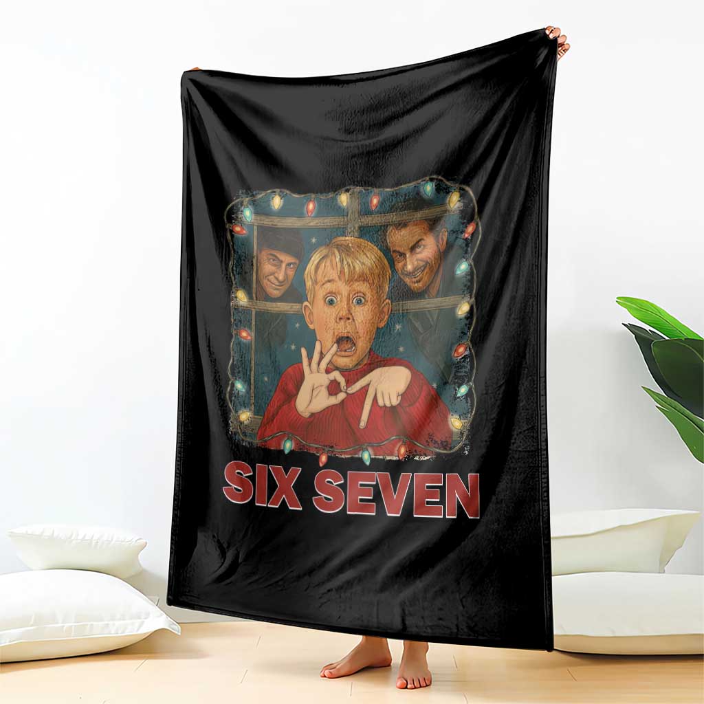 67 Six Seven Christmas Meme Throw Blanket Funny Family Xmas Movie - Wonder Print Shop