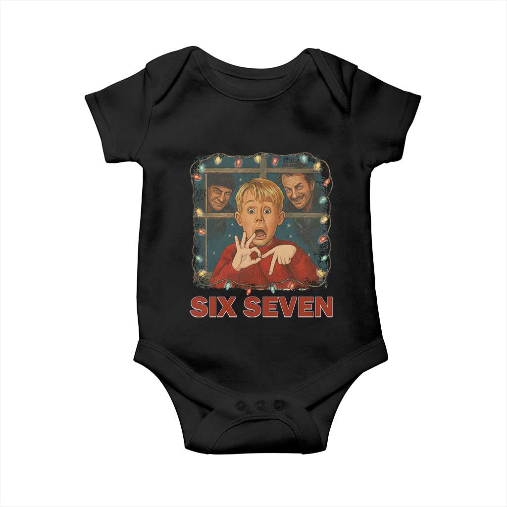 67 Six Seven Christmas Meme Baby Onesie Funny Family Xmas Movie - Wonder Print Shop