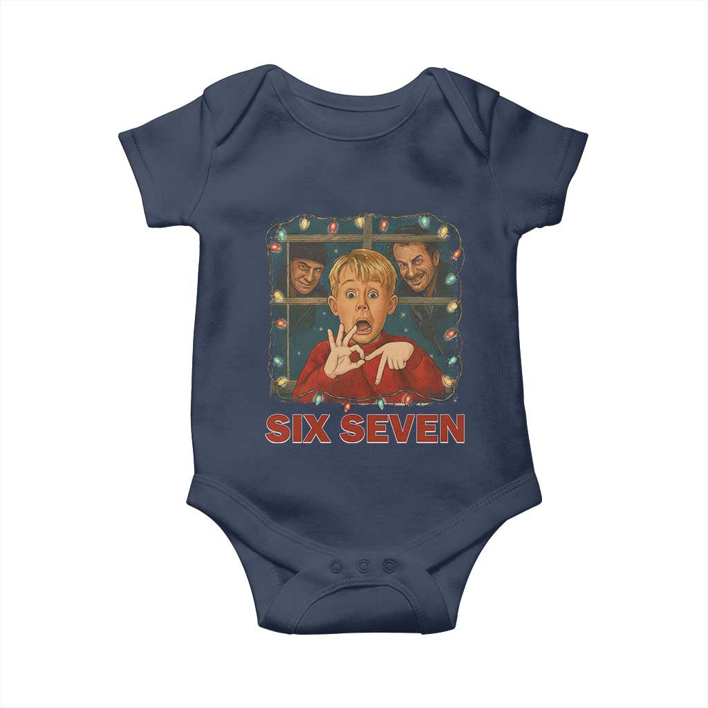 67 Six Seven Christmas Meme Baby Onesie Funny Family Xmas Movie - Wonder Print Shop