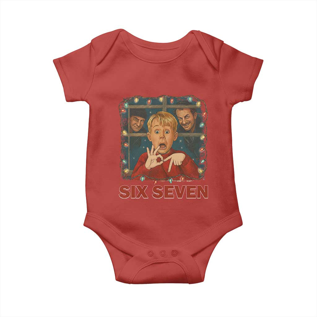 67 Six Seven Christmas Meme Baby Onesie Funny Family Xmas Movie - Wonder Print Shop