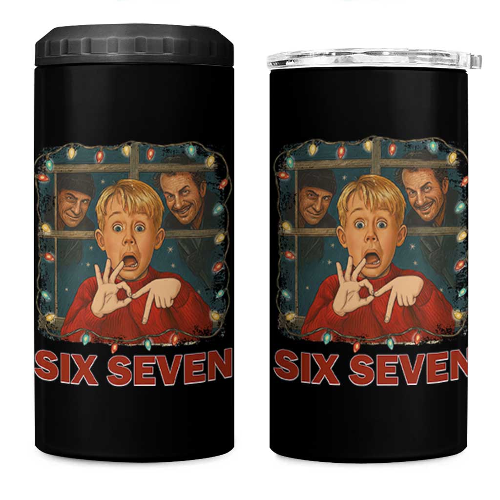 67 Six Seven Christmas Meme 4 in 1 Can Cooler Tumbler Funny Family Xmas Movie - Wonder Print Shop