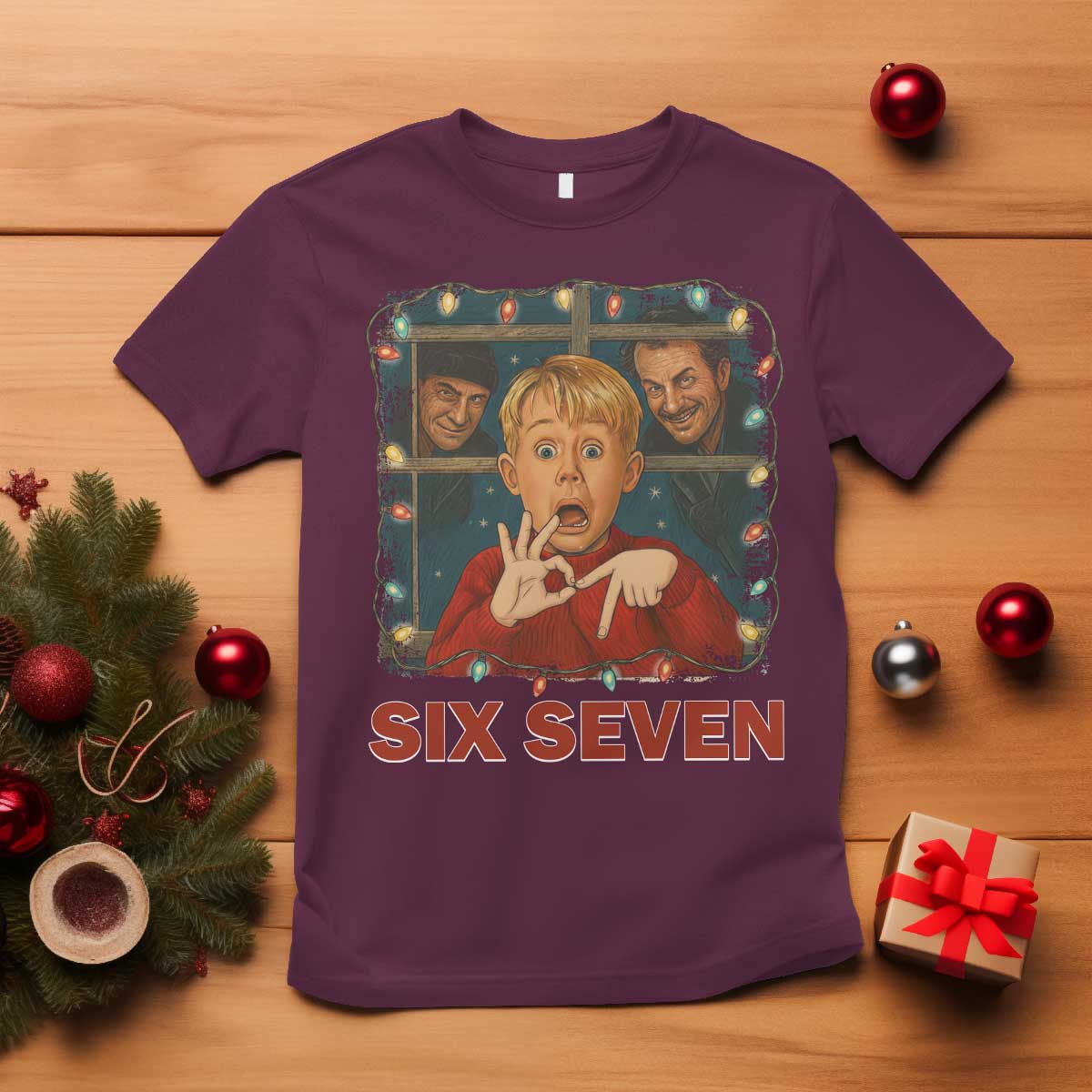 67 Six Seven Christmas Meme T Shirt Funny Family Xmas Movie - Wonder Print Shop