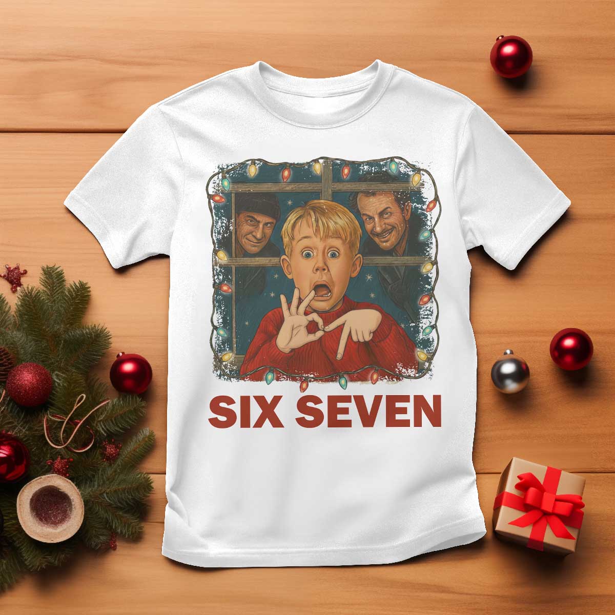 67 Six Seven Christmas Meme T Shirt Funny Family Xmas Movie - Wonder Print Shop