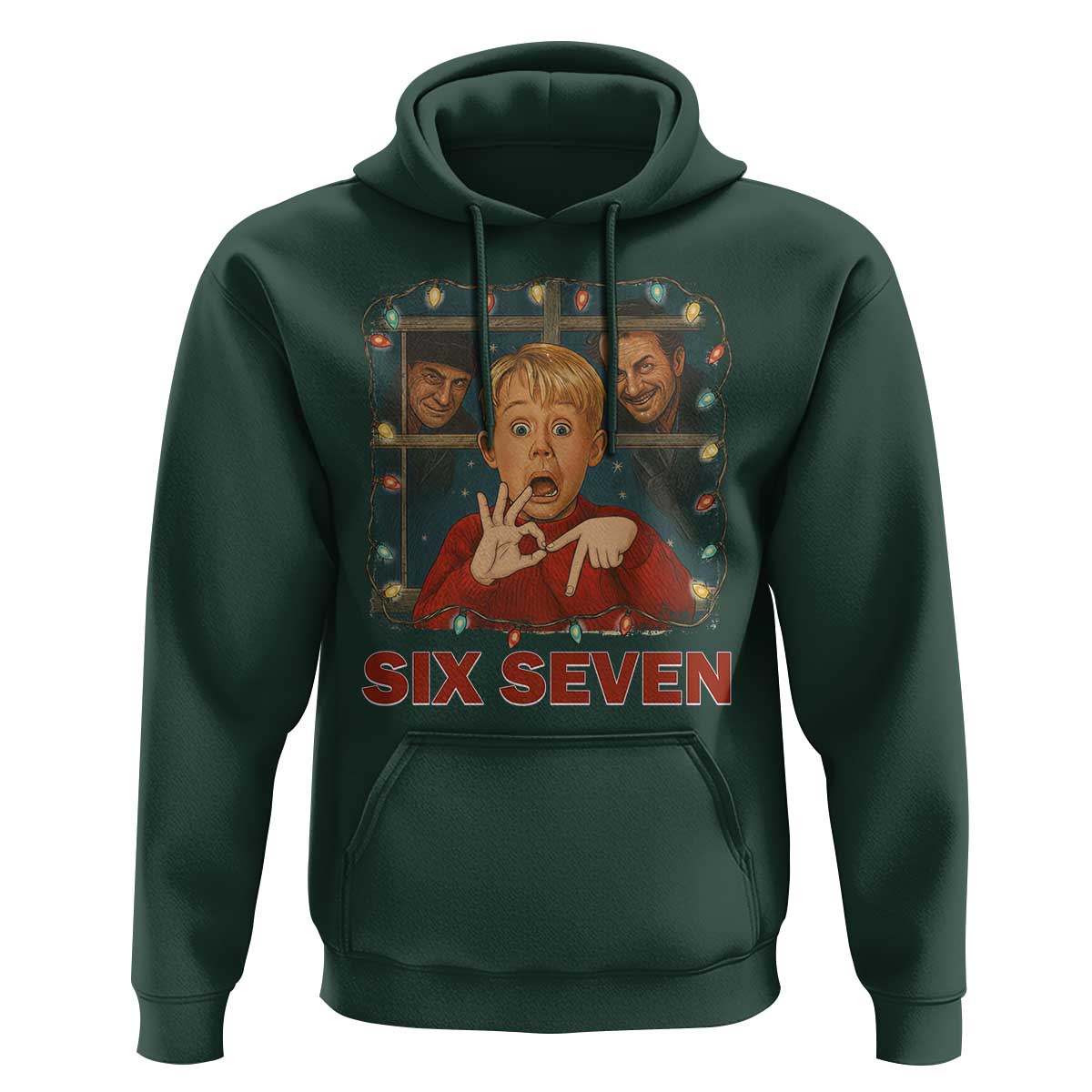 67 Six Seven Christmas Meme Hoodie Funny Family Xmas Movie - Wonder Print Shop