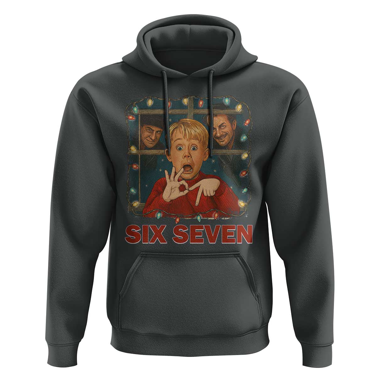 67 Six Seven Christmas Meme Hoodie Funny Family Xmas Movie - Wonder Print Shop