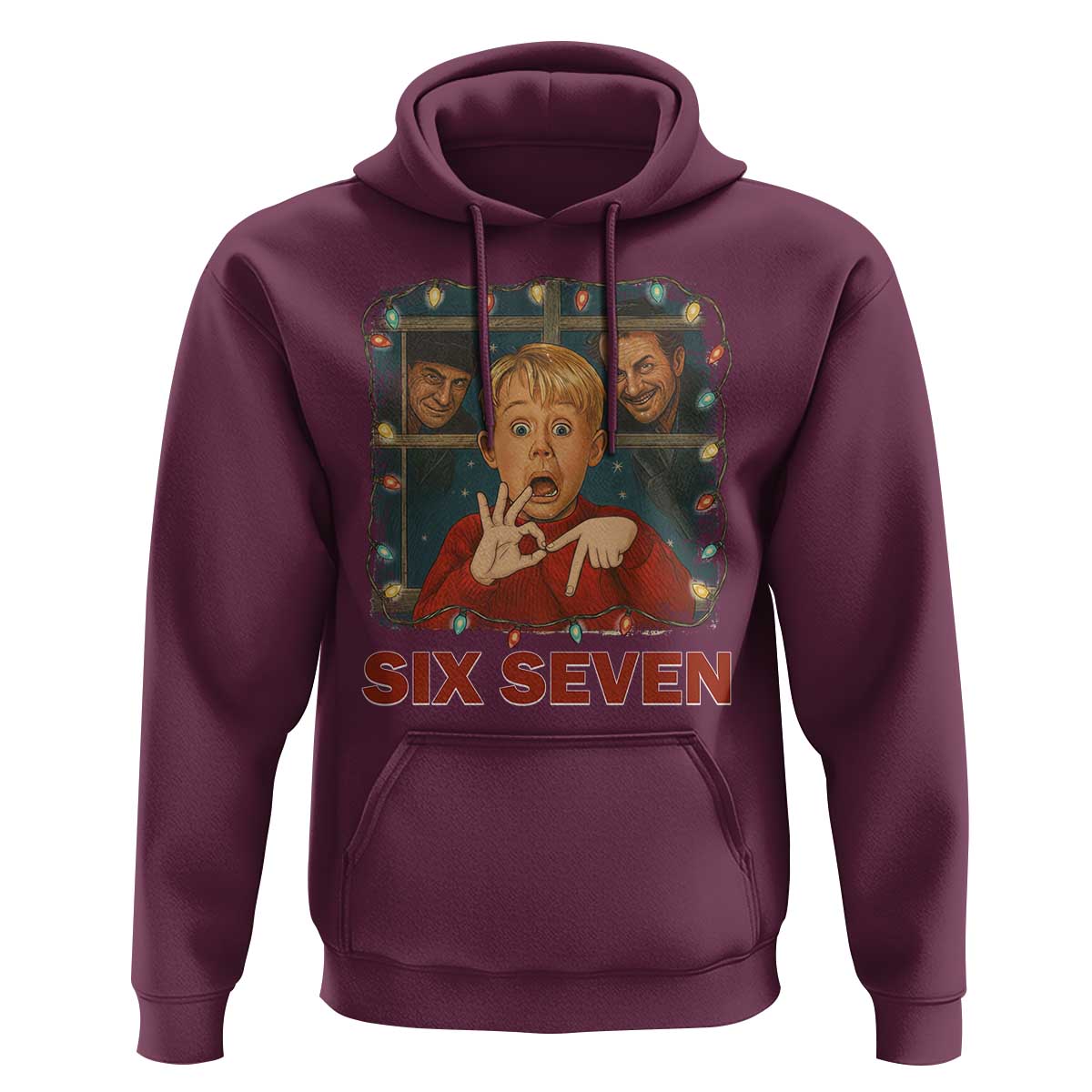 67 Six Seven Christmas Meme Hoodie Funny Family Xmas Movie - Wonder Print Shop