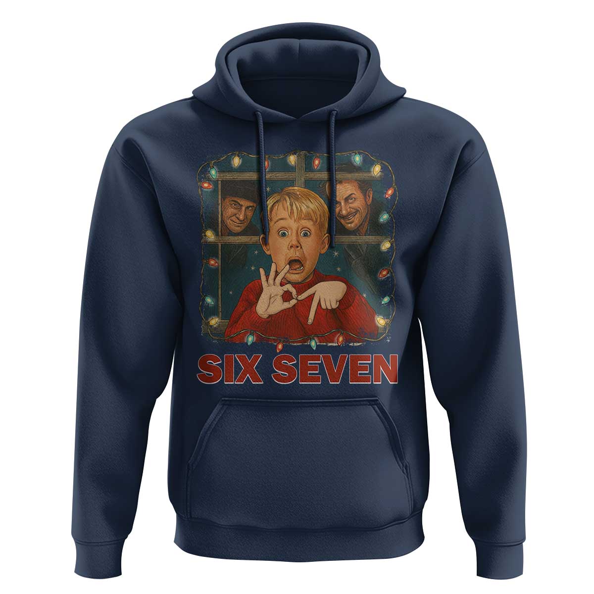 67 Six Seven Christmas Meme Hoodie Funny Family Xmas Movie - Wonder Print Shop