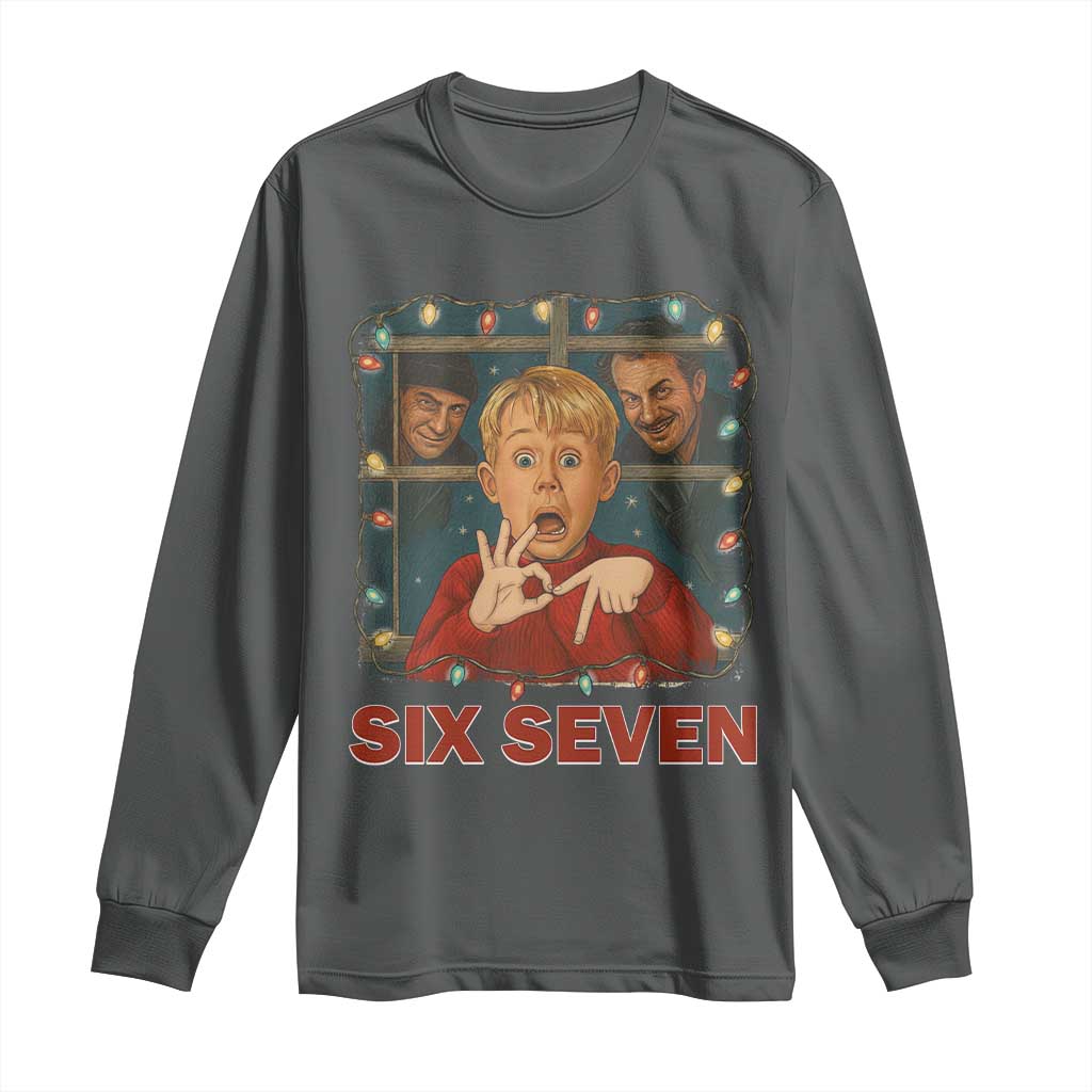 67 Six Seven Christmas Meme Long Sleeve Shirt Funny Family Xmas Movie - Wonder Print Shop