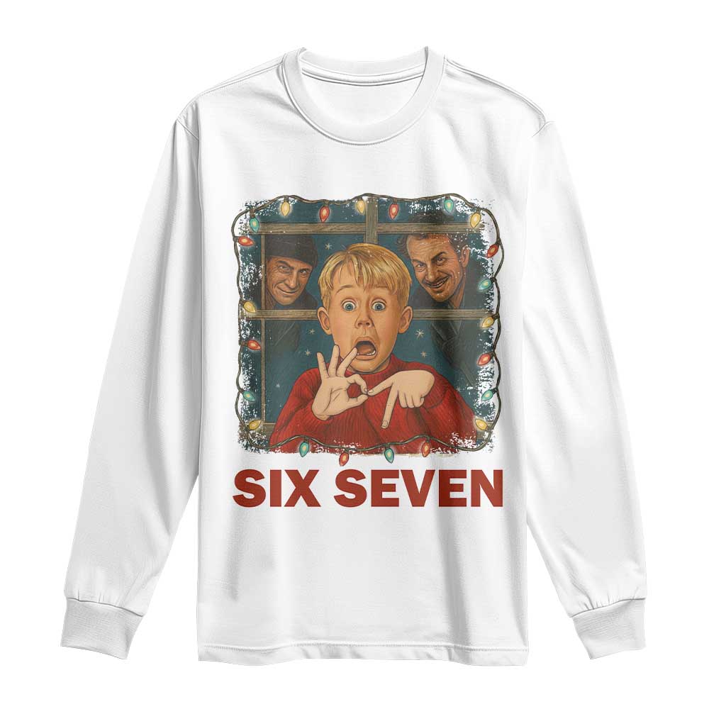 67 Six Seven Christmas Meme Long Sleeve Shirt Funny Family Xmas Movie - Wonder Print Shop