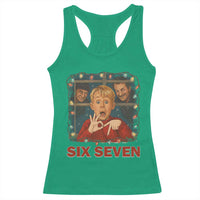 67 Six Seven Christmas Meme Racerback Tank Top Funny Family Xmas Movie - Wonder Print Shop