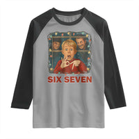 67 Six Seven Christmas Meme Raglan Shirt Funny Family Xmas Movie - Wonder Print Shop