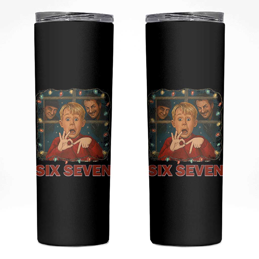 67 Six Seven Christmas Meme Skinny Tumbler Funny Family Xmas Movie - Wonder Print Shop