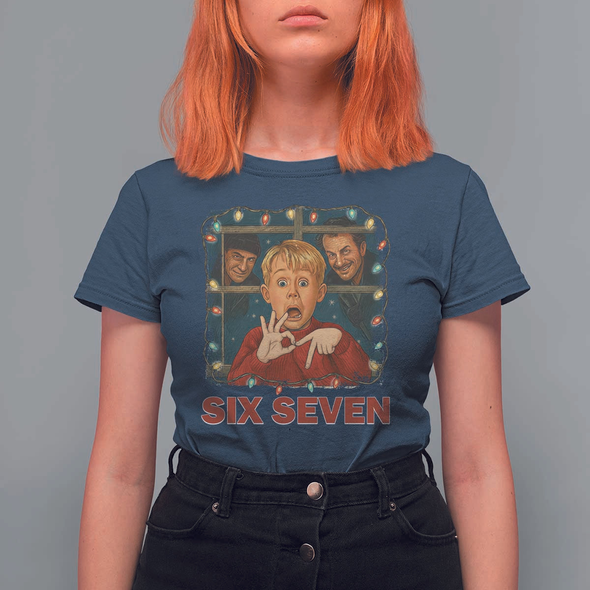 67 Six Seven Christmas Meme T Shirt For Women Funny Family Xmas Movie - Wonder Print Shop