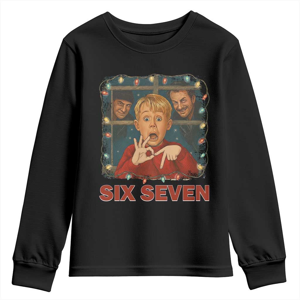67 Six Seven Christmas Meme Youth Sweatshirt Funny Family Xmas Movie - Wonder Print Shop