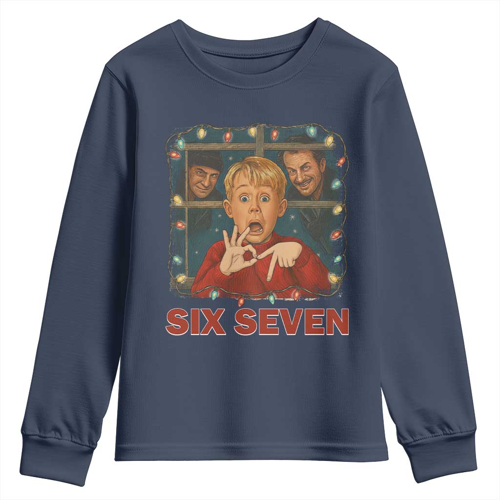 67 Six Seven Christmas Meme Youth Sweatshirt Funny Family Xmas Movie - Wonder Print Shop
