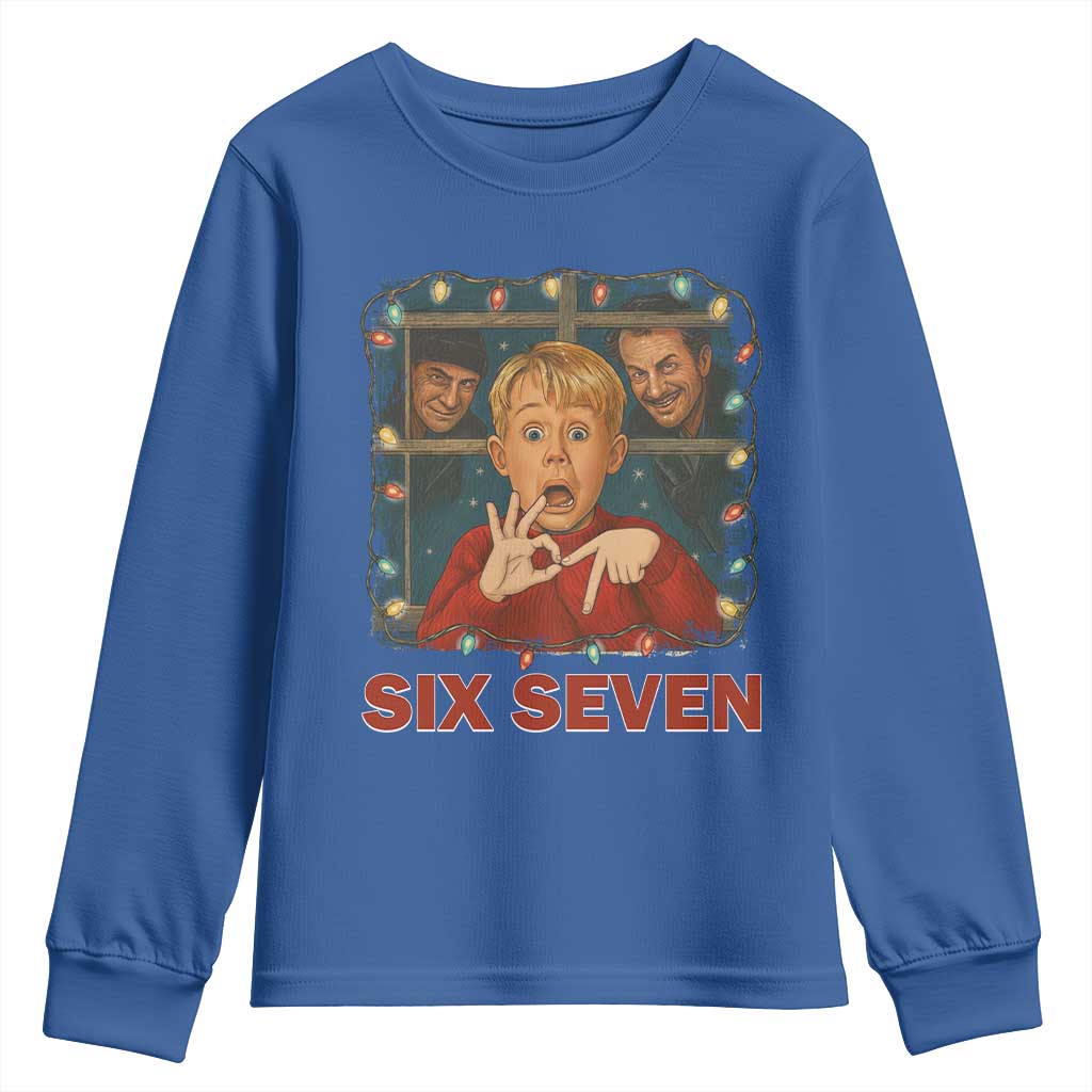 67 Six Seven Christmas Meme Youth Sweatshirt Funny Family Xmas Movie - Wonder Print Shop