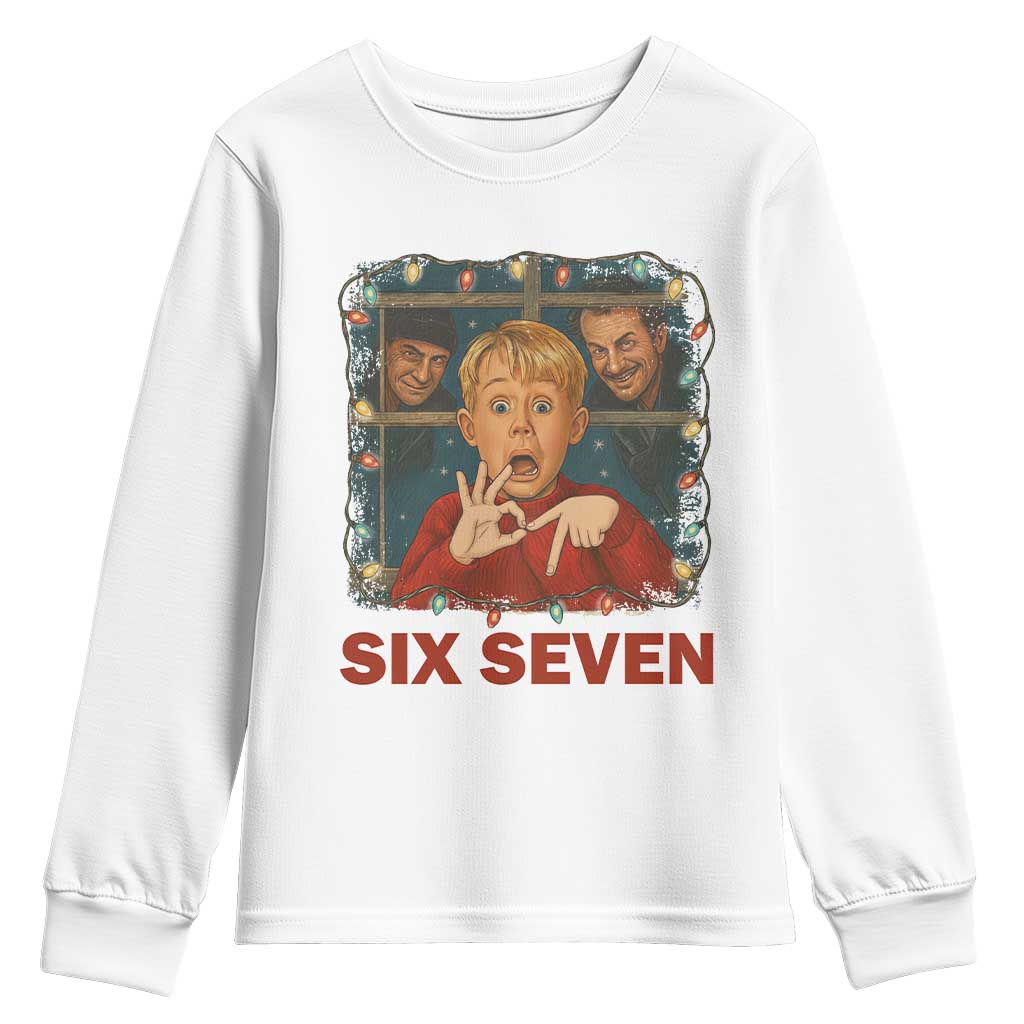 67 Six Seven Christmas Meme Youth Sweatshirt Funny Family Xmas Movie - Wonder Print Shop