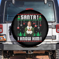 Santa I Know Him Spare Tire Cover Funny Elf Christmas - Wonder Print Shop