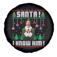 Santa I Know Him Spare Tire Cover Funny Elf Christmas - Wonder Print Shop