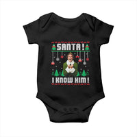 Santa I Know Him Baby Onesie Funny Elf Christmas - Wonder Print Shop